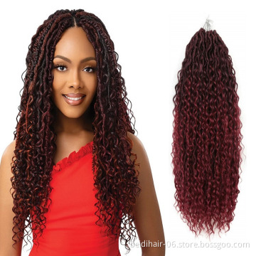 River locs Faux Locs Crochet Hair Braids Goddess River Locs Ringlet Synthetic Hair Extension